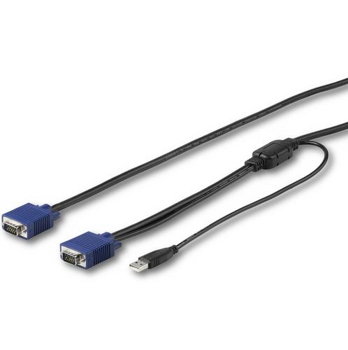 CABLE KVM USB Y VGA DE 3 M PARA CONSOLA DE MONTAJE EN RACK UPC 0065030881791 - RKCONSUV10