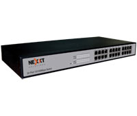 Nexxt Naxos 2400R -  Nexxt Rackmount Switch ASFRM244U2 24 Port 10/100 110/220V US - NEXXT SOLUTIONS HOME