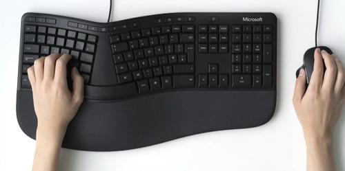 Microsoft Ergonomic Mouse - Ratón - ergonómico - óptico - 5 botones - cableado - USB 2.0 - negro - MICROSOFT