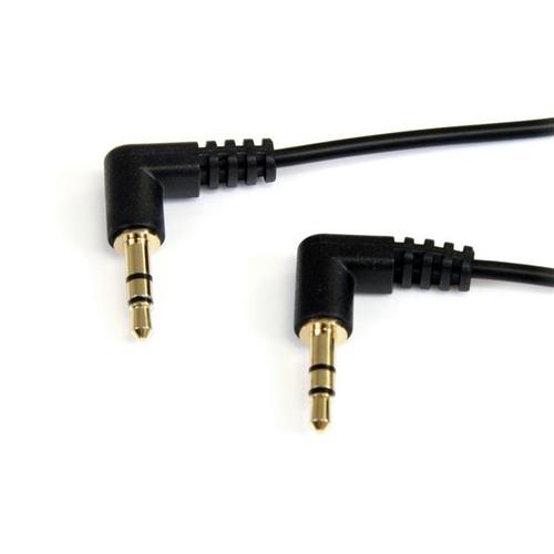 StarTech.com 6 pies de cable de audio estéreo de ángulo recto de 3,5 mm - M / M - MU6MMS2RA