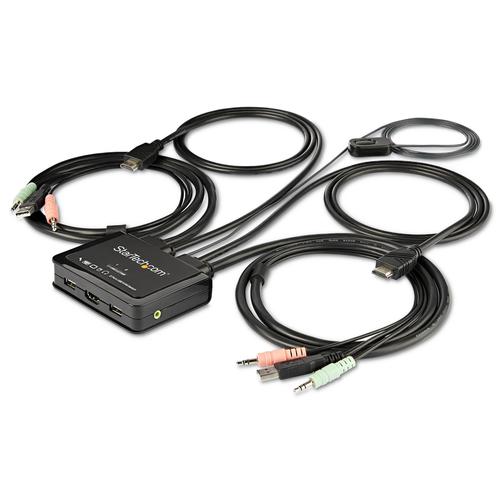 SWITCH CONMUTADOR KVM DE 2 PUERTOS HDMI CON CABLES - USB 4K60H UPC 0065030882163 - SV211HDUA4K