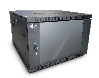 Nexxt Solutions SKD - Armario - instalable en pared - RAL 9005, negro barniz - 6U - 19" - PCRWESKD06U60FXBK