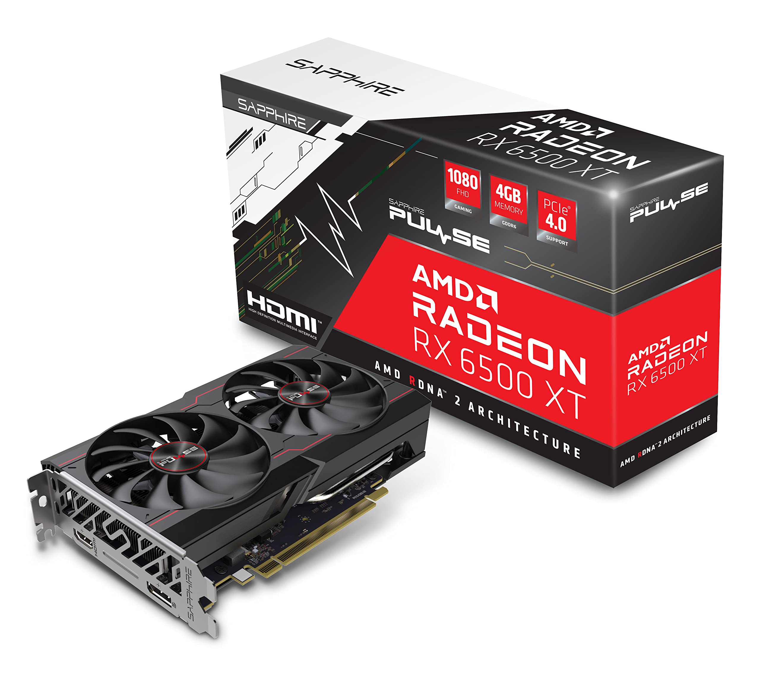 ##T/VIDEO SAPPHIRE AMD RADEON RX 6500 XT, 4GB 64 BIT GDDR6, PCI EXPRESS 4.0, 11314-01-20G (OPENBOX)  - ##11314-01-20G