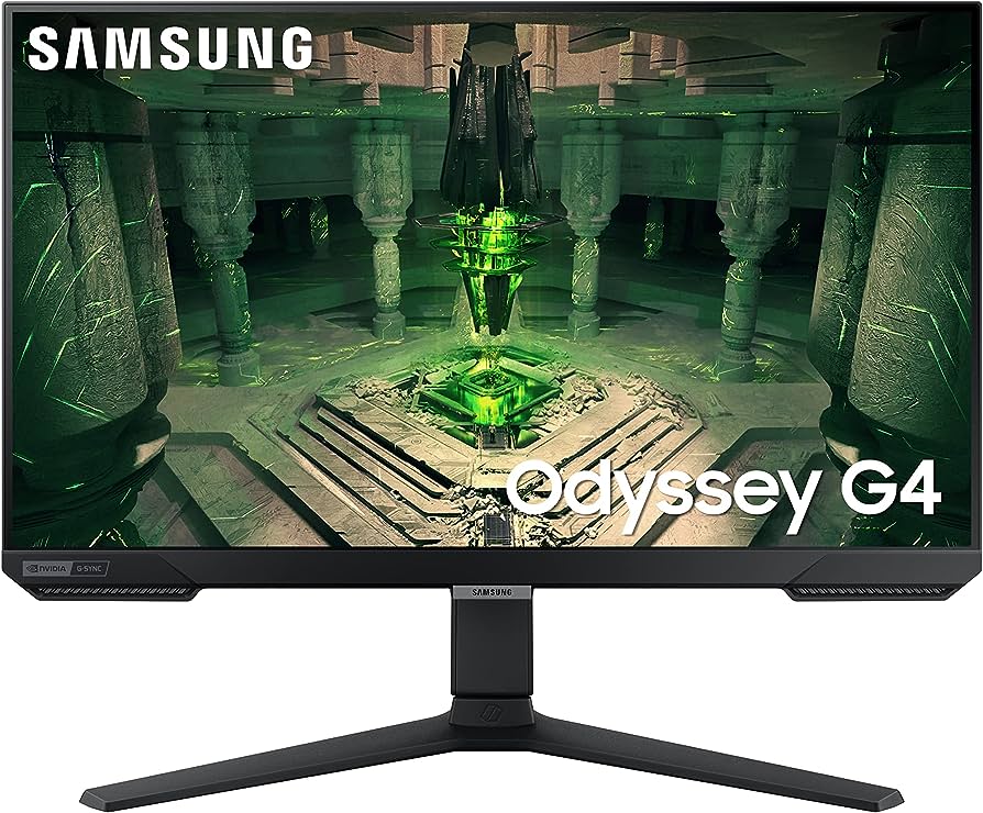 SAMSUNG Odyssey G4 Series 25-Inch FHD Gaming Monitor, IPS, 240Hz, 1ms, G-Sync Compatible, AMD FreeSync Premium, HDR10, Ultrawide Game View, DisplayPort, HDMI, Fully Adjustable Stand (LS25BG402ENXGO) LS25BG402ENXGO UPC  - LS25BG402ENXGO