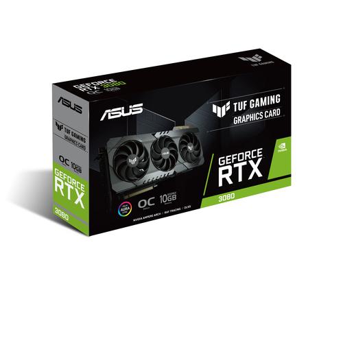 ASUS TUF-RTX3080-O10G-GAMING - OC Edition - tarjeta gráfica - GF RTX 3080 - 10 GB GDDR6X - PCIe 40 - 2 x HDMI 3 x DisplayPort - ASUS