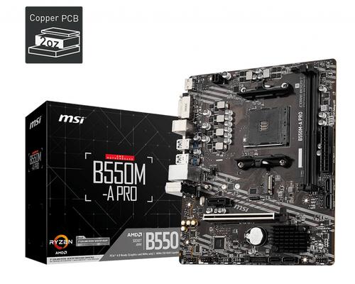 B550M-A PRO MB MSI B550M-A PRO SOCKET AM4/MICROATX/DDR4/HDMI/DVI/PCIE/M.2 