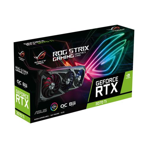 ASUS ROG-STRIX-RTX3070TI-O8G-GAMING - OC Edition - tarjeta gráfica - GF RTX 3070 Ti - 8 GB GDDR6X - PCIe 40 - 2 x HDMI 3 x DisplayPort - ASUS