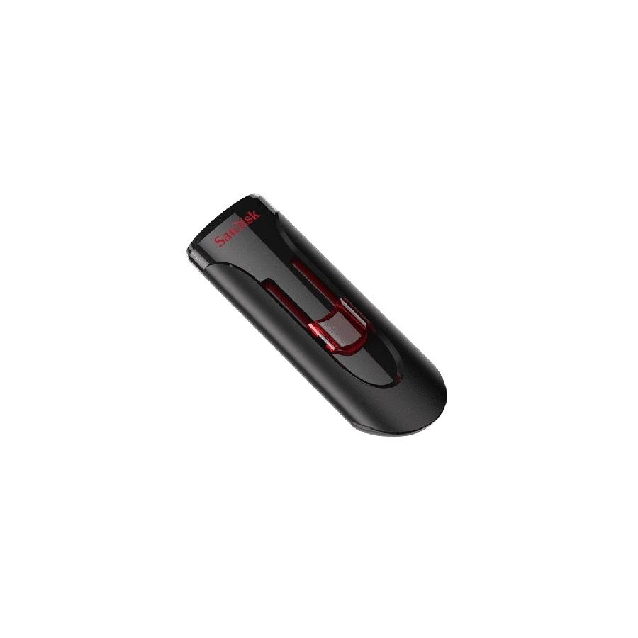 MEMORIA SANDISK 16GB USB 3.0 CRUZER GLIDE Z600 NEGRO C/ROJO - SDCZ600-016G-G35