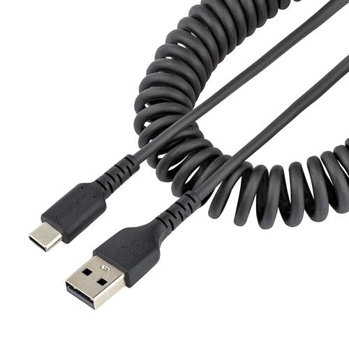 R2ACC-1M-USB-CABLE CABLE 1M DE CARGA USB A A USB C USB TIPO C EN ESPIRAL USB UPC 0065030893596