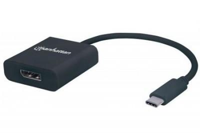 Convertidor USB C a Display Port MANHATTAN 152020, 0,21 cm, USB C, DisplayPort, Macho/hembra, Negro 152020 152020EAN UPC 766623152020 - 152020