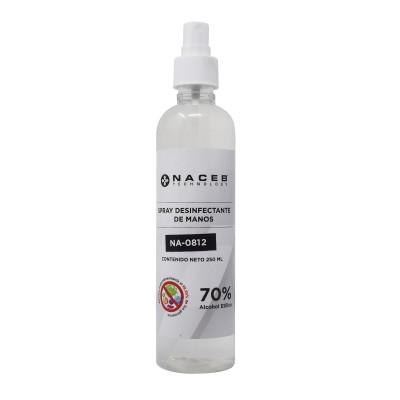 Spray Desinfectante de Manos NA-0812 Naceb Technology, Alcohol Etílico 70%, Producto Certificado, 250ml NA-0812 NA-0812 EAN 7502262110525UPC  - NA-0812