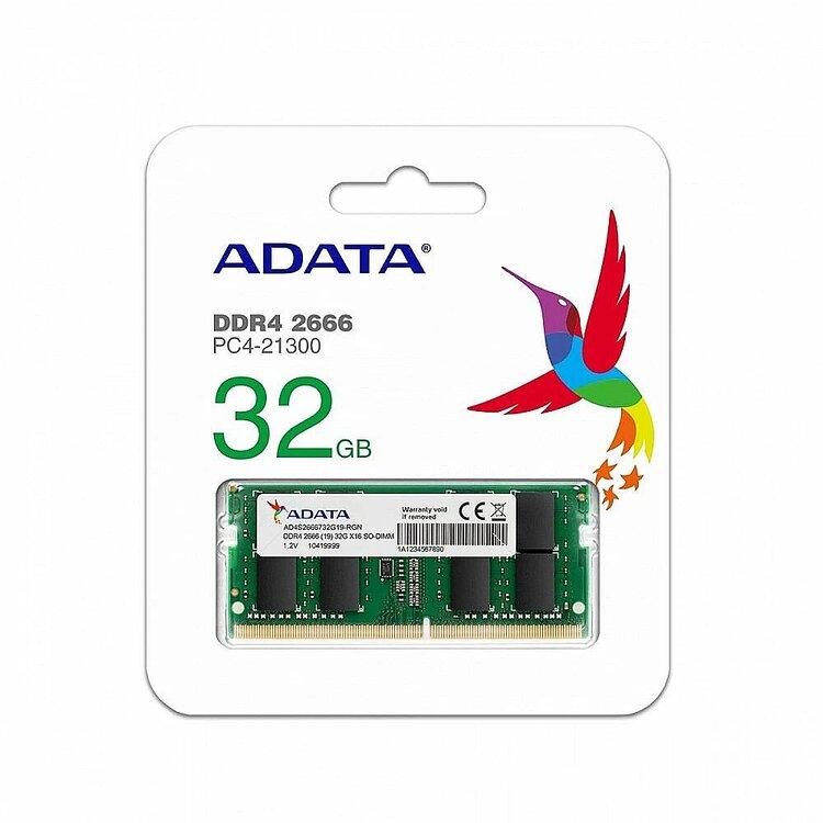 MEMORIA DDR4 ADATA 32GB 2666 Mhz SODIMM (AD4S266632G19-SGN) - ADATA