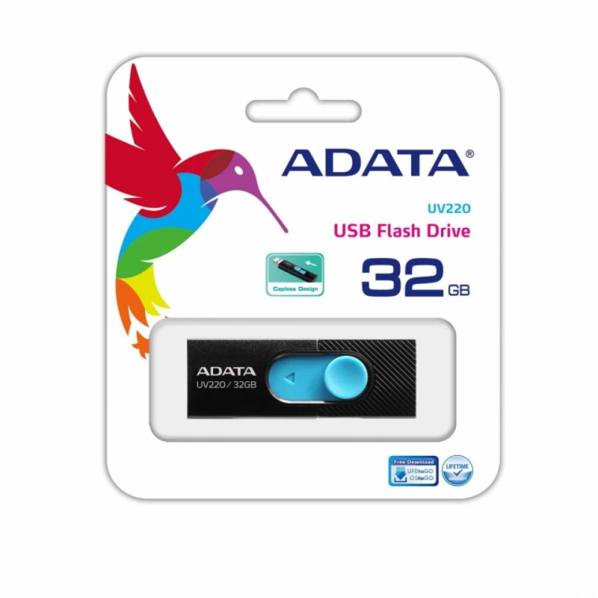 MEMORIA USB ADATA AUV220-32G-RBKBL NEGRO CON AZUL 2.0 - ADATA