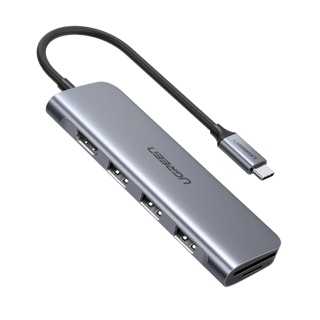 60719 ADAPTADOR UGREEN CM252 USB-C MACHO A USB 3.0/HDMI 4K/TF/SD 60719