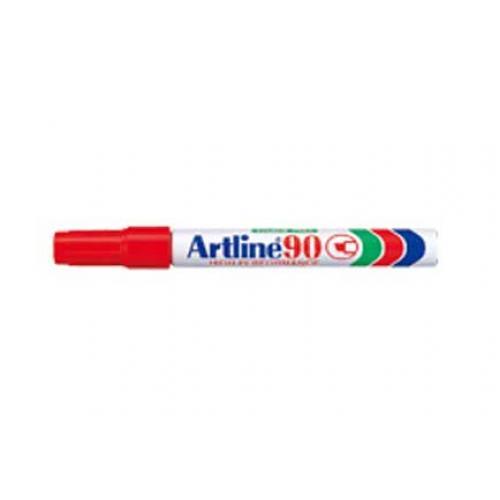 Marcador Artline Permanente Aluminio Rojo C/12 - ARTLINE
