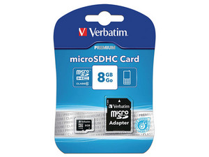 MEMORIA MICROSDHC 8GB CLASE 10 premium-30mbs-con-adapatador UPC 0023942440819 - VERBATIM