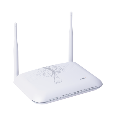 ONU GPON, WiFi 2.4 GHz, MIMO 2X2, 4 Puertos Gigabit Ethernet, conector SC/UPC <br>  <strong>Código SAT:</strong> 43222637 - AN5506-04-FS