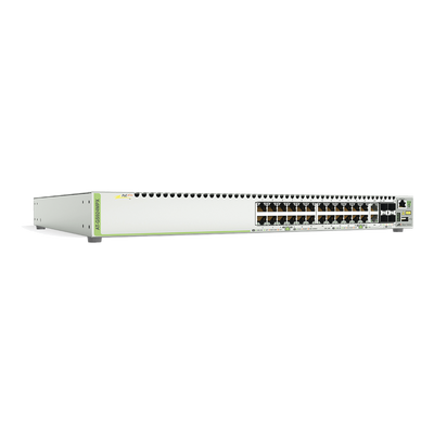 AT-GS924MPX-10 Switch PoE+ Stackeable Capa 3, 24 puertos 10/100/1000 Mbps + 2 puertos SFP Combo + 2 puertos SFP+ 10 G Stacking, 370 W <br>  <strong>Código SAT:</strong> 43222610