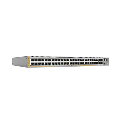 Switch L3 Stackable, 48x 10/100/1000-T, 4x SFP+, Fuente Redundante (TAA COMPLIANT VERSION) <br>  <strong>Código SAT:</strong> 43222600 <img src='https://ftp3.syscom.mx/usuarios/fotos/logotipos/allied_telesis.png' width='20%'>  - ALLIED TELESIS