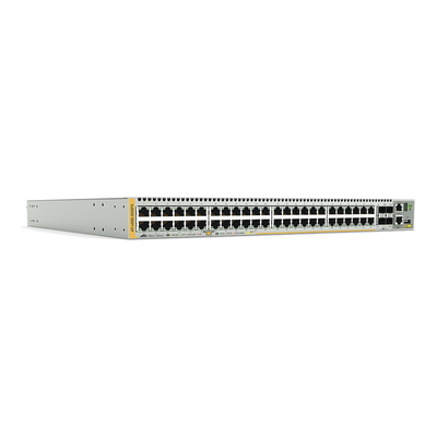 AT-X930-52GPX Switch PoE+ Stackeable Capa 3, 48 puertos 10/100/1000 Mbps + 4 puertos SFP+ 10 G y dos bahías hotswap PSU <br>  <strong>Código SAT:</strong> 43222600