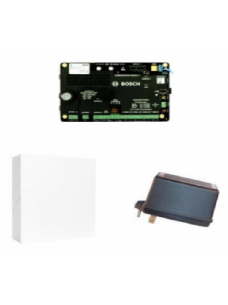 BOSCH I_B4512DP - Kit de panel 4512 / Caja metalica / Transformador de 18  VAC / PLUG In para telefono B430 - B4512-DP