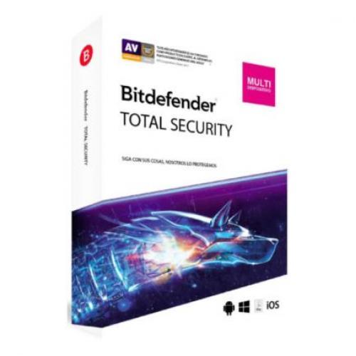Licencia Antivirus Bitdefender Total Security MD 1 Año 3 Usuarios Caja - TMBD-409-C