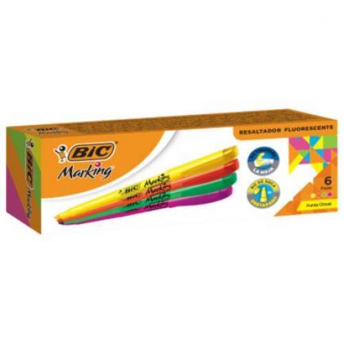 Marcatextos BIC Marking Refresh Colores Surtidos C/6 Pzas - 933327
