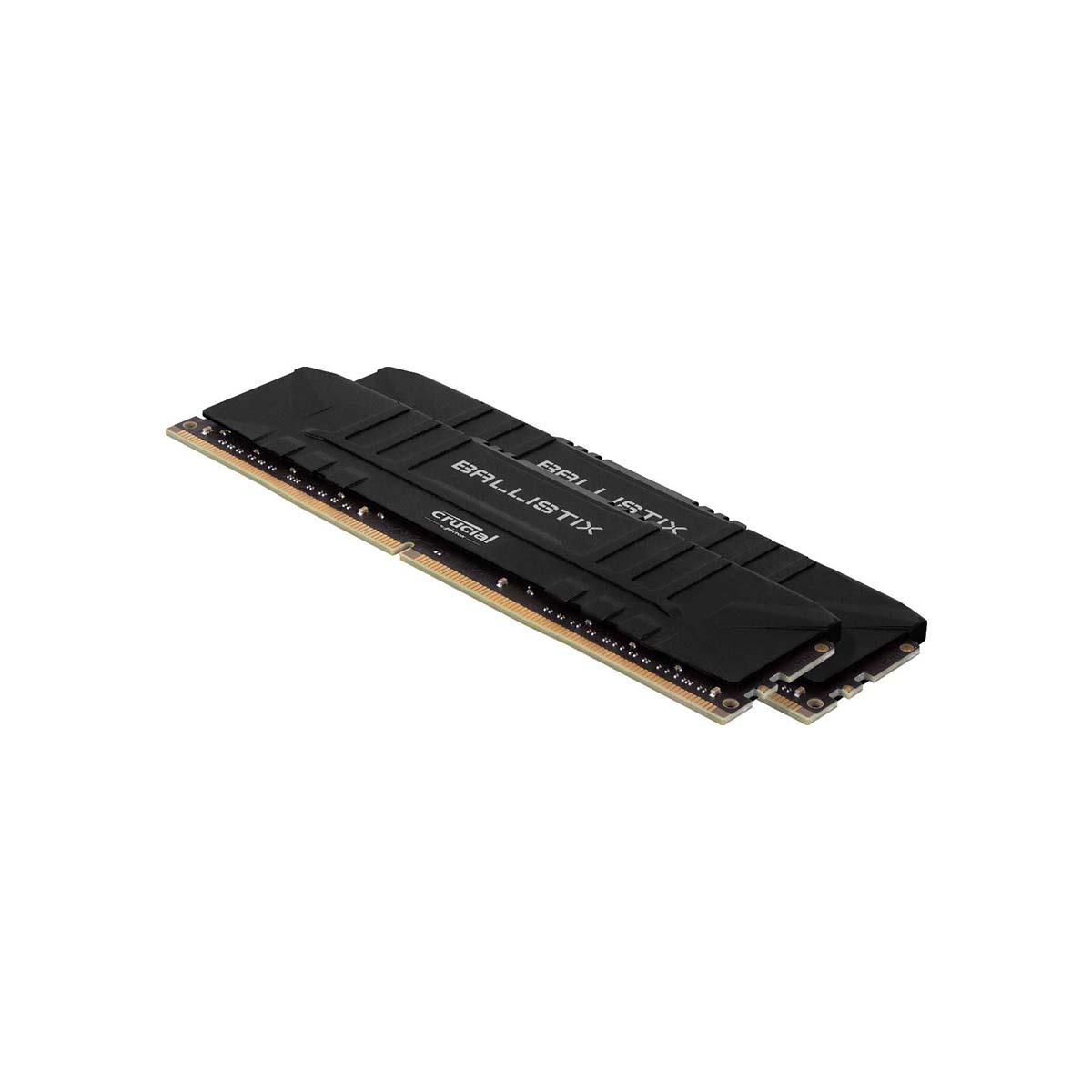 MEMORIA DIMM DDR4 CRUCIAL BALLISTIX (BL2K8G26C16U4B) 16GB KIT (2X8GB) 2666MHZ, BLACK HEATSINK, CL15 - CRUCIAL