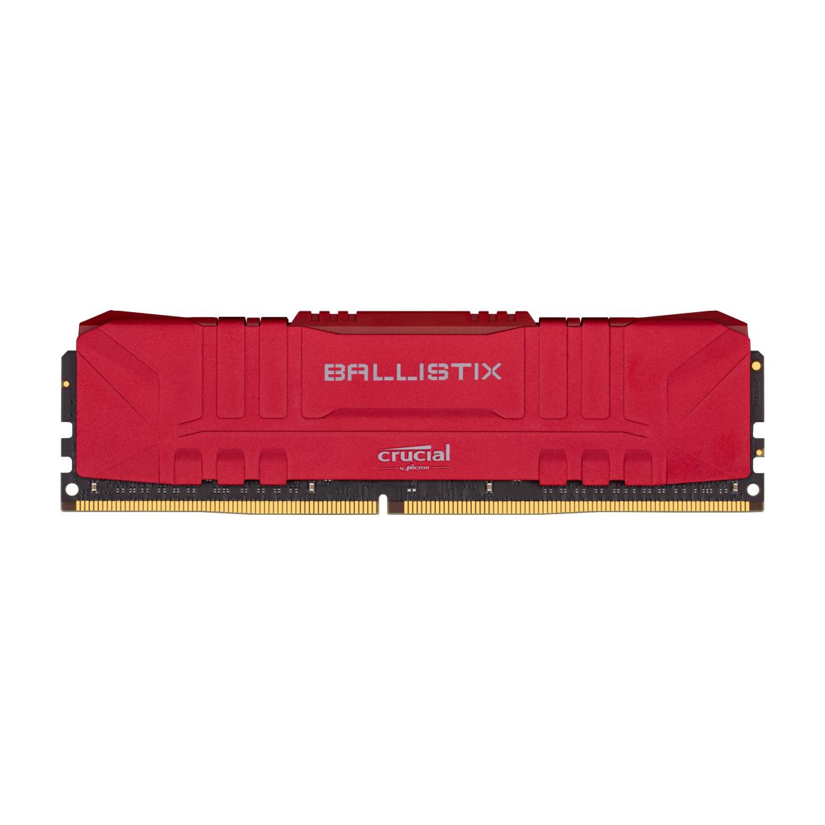 MEMORIA DIMM DDR4 CRUCIAL BALLISTIX (BL8G30C15U4R)8GB 3000MHZ, RED HEATSINK, CL15 - CRUCIAL