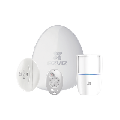Kit de Alarma Wi-Fi / Incluye: 1 Hub, 1 Sensor PIR, 1 Contacto Magnético y 1 Control Remoto / Monitoreo por aplicación móvil EZVIZ <br>  <strong>Código SAT:</strong> 46171602 <img src='https://ftp3.syscom.mx/usuarios/fotos/logotipos/ezviz.png' width='20%'>  - EZVIZ