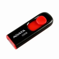 MEMORIA FLASH ADATA C008 16GB USB 2.0 NEGRO/ROJO - C008BK/16GB