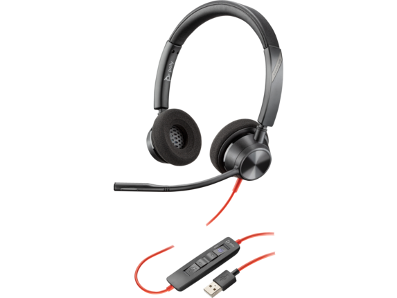 HP POLY BLACKWIRE 3320 MICROSOF  TEAMS CERTIFIED USB-A HEADSET - 76J17AA