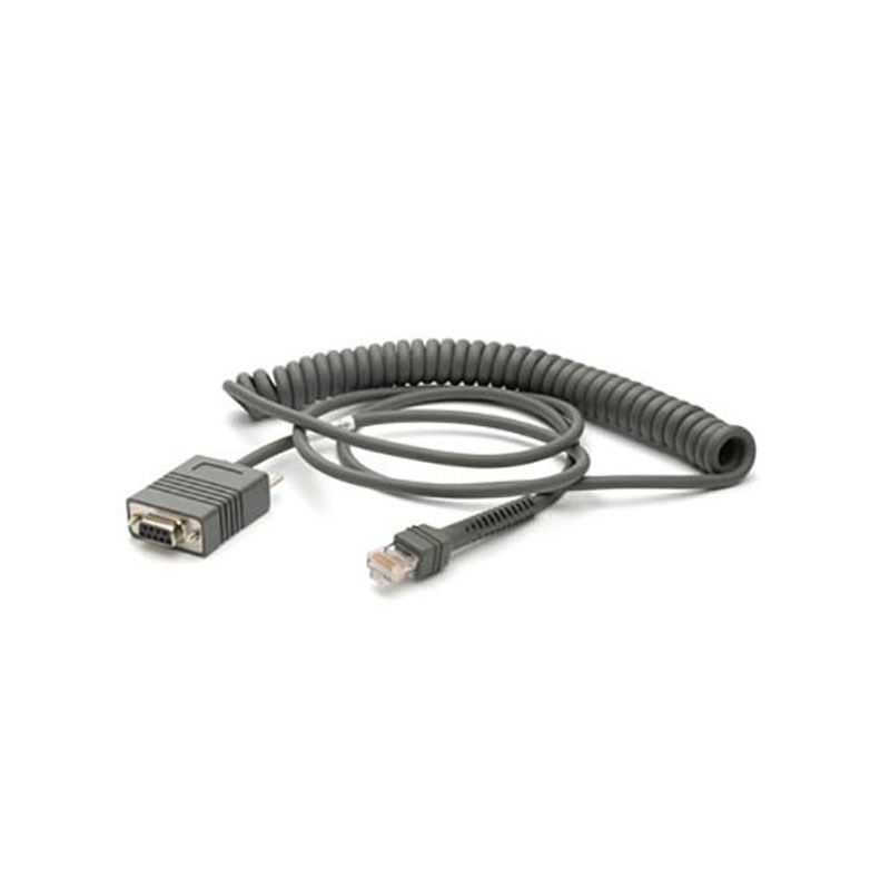 CABLE  RS232 DB9 FEMALE CONNECTOR 12FT 36M COILED TXD ON 2 UPC  - MOTOROLA