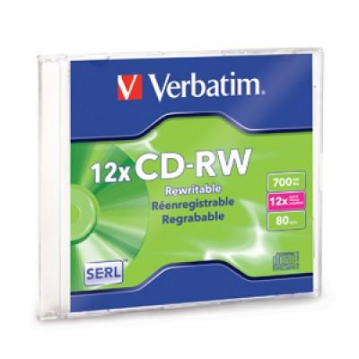 Disco CD-R VERBATIM, CD-RW, 700 MB, 1, 12x, 80 min 95161 95161 1PZAEAN UPC 023942951612 - 95161 1PZA