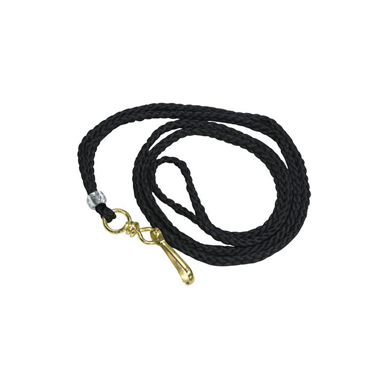 Cordón para gafete Sablón color negro ca Con gancho metálico para sostener el gafete, fabricado en textil, largo de 51 cm aproximadamente.                                                                                                                                                               ja con 50 piezas a granel                - SABLON