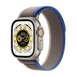 WATCH ULTRA GPS CELL 49MM TITA  NIUM CASE BLUE GRAY TRAIL LOOP M L - MQF33LZ/A