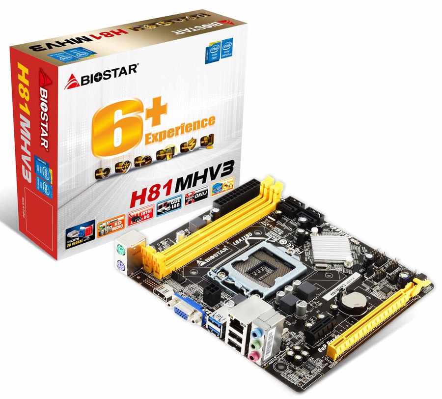 TARJETA MADRE BIOSTAR H81MHV3 DDR3 HDMI PCIE SATA 4TH/5TH INTEL 1150 (ED) - H81MHV3 (ED)