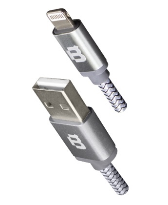 Cable Blackpcs cagylt3m-3, micro USB a USB tipo A, V8, carga rapida y trasferencia de datos, 300 cm, gris tejido (cagylt3m-3) - BLACKPCS