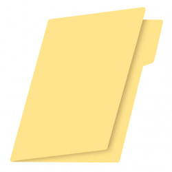 Folder tradicional Fortec carta color am Folder tradicional con 1/2 ceja, cartulina bristol de 165 gr, color pastel, suaje para broche de 8 cm, guías para mayor capacidad, medida: 23.8 x 29.5 cm.                                                                                                      arillo ceja 1/2 caja con 100 pzas        - FORTEC
