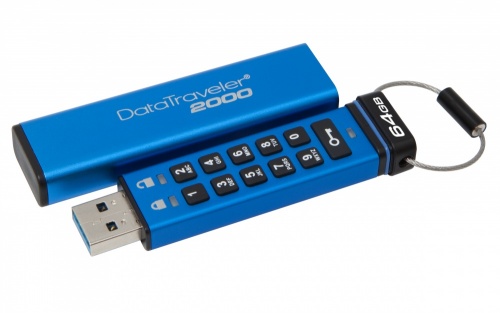 8GB KEYPAD USB 3.0, 256bit AES HARDWARE ENCRYPTED - DT2000/8GB