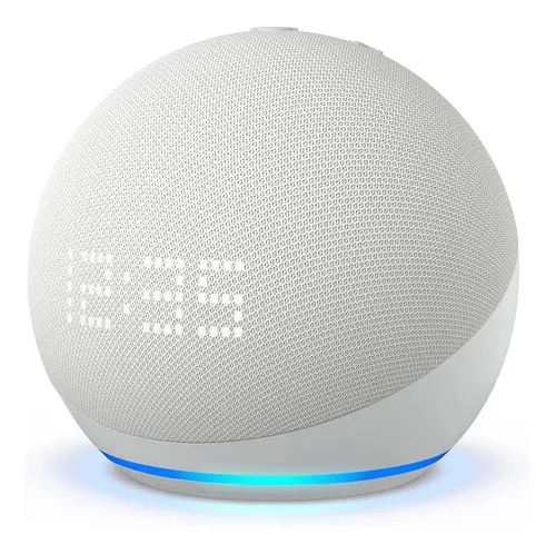Echo Dot With Cloock 5Th Generacion Smart Speaker With Alexa  Glaciel Whithe - B09B8VN8TQ
