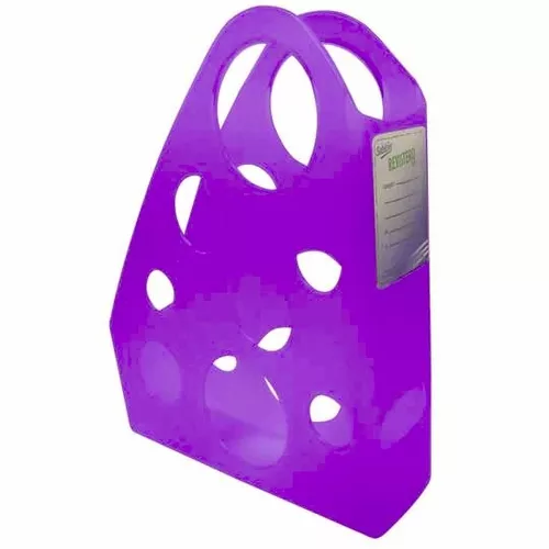 Revistero Sablón tamaño carta color viol Medida: 25.5 x 7.5 x 31.5 cm, diseño innovador, tamaño carta, con etiqueta identificadora en el lomo, con ojillo en el lomo para facilitar su manejo, fabricado en polipropileno.                                                                               eta                                      - AZOR