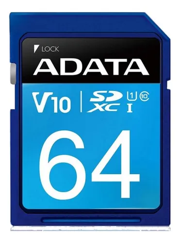MEMORIA SD ADATA ASDX64GUICL10 64GB UHS-I CLASS10-RETAIL  100/25 MBPS SOLO SD - ADATA