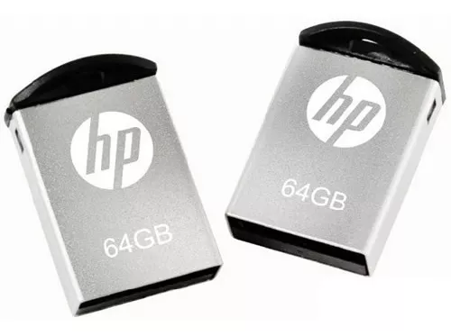 HP 64GB V222W Metal Silver USB 2.0 Flash Drive HPFD222W-64 UPC  - PAQ-756FD222W-64