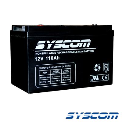Acumulador 12 Vcd, 110 Ah., Tecnología AGM. <br>  <strong>Código SAT:</strong> 26111700 <img src='https://ftp3.syscom.mx/usuarios/fotos/logotipos/syscom.png' width='20%'>  - SYSCOM