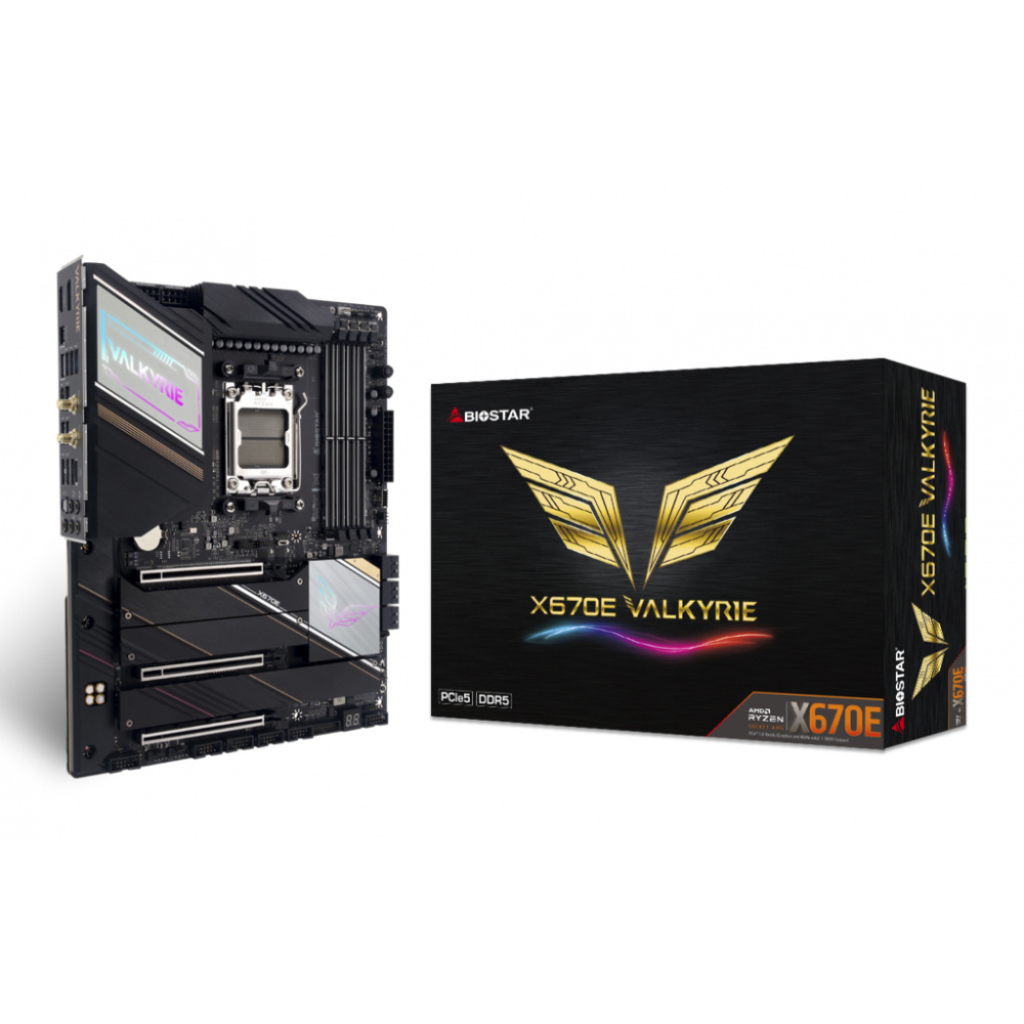 TARJETA MADRE BIOSTAR X670E VALKYRIE DDR5 HDMI PCIE 5.0 AMD RYZEN AM5 - BIOSTAR