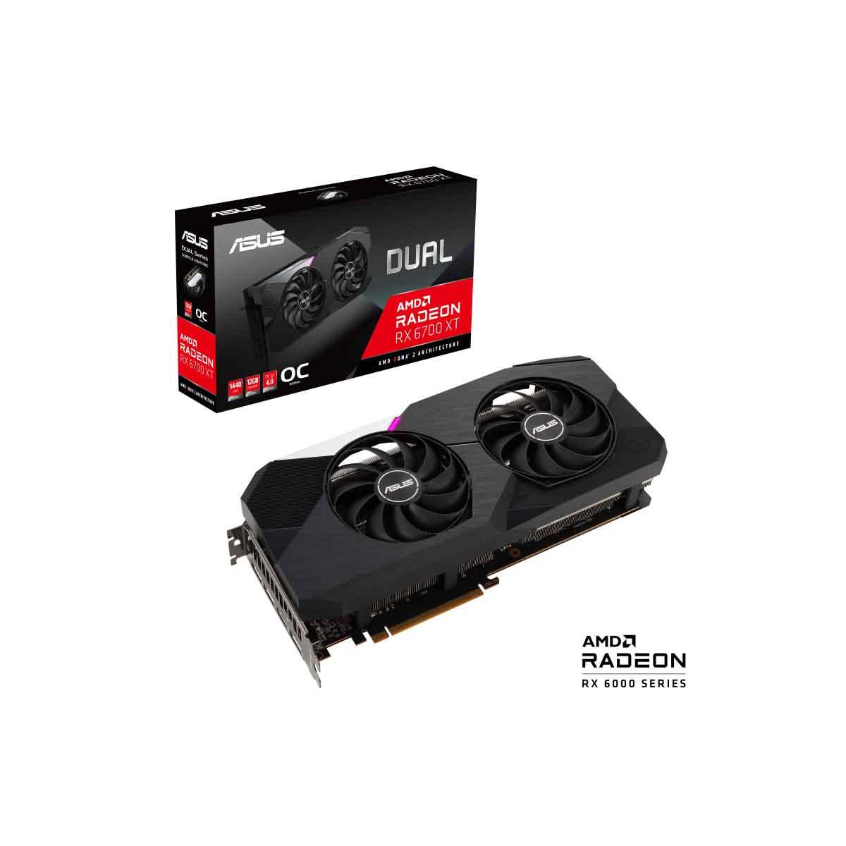 TARJETA DE VIDEO ASUS (DUAL-RX6700XT-O12G)192-BIT,PCI-E 4.0,HDMI 2.1,3*DP1.4A,DUAL FAN - ASUS