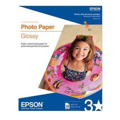 PAPEL EPSON 8.5"X11" CARTA FOTOGRAFICO DPI C/100 - S041271