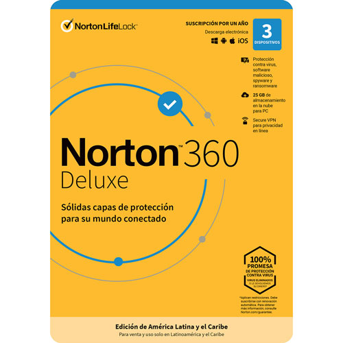 ESD Norton 360 Deluxe / Total Security 3 Dispositivo 2 Años UPC  - 21416146
