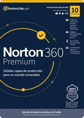 ESD Norton 360 Premium Total Sec. 10L 1A ESD TMNR-040EAN UPC  - TMNR-040